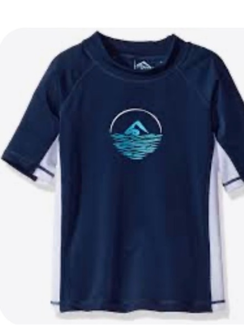 Kanu Surf Kids Navy Blue and White Short-Sleeve Rash Guard